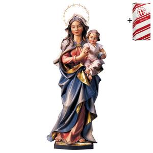 Vierge à l enfant compagne de voyage avec Auréole 12 étoiles en laiton + Coffret Cadeau