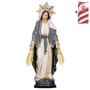 Vierge Miraculeuse avec rayonnements et Auréole + Coffret cadeau