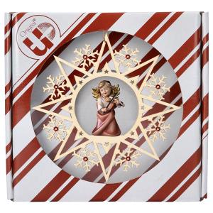 Heart Angel with violine Crystal Star Crystal + Gift box