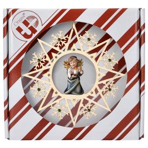 Heart Angel with candle Crystal Star Crystal + Gift box