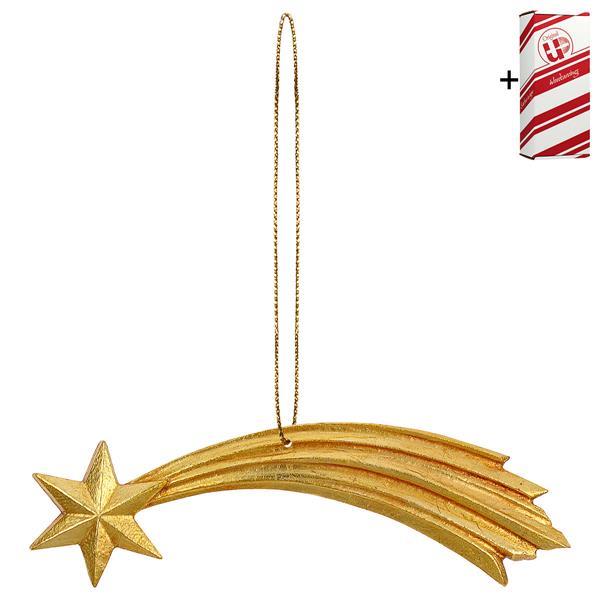 Comet star Ulrich with gold string + Gift box - Colored