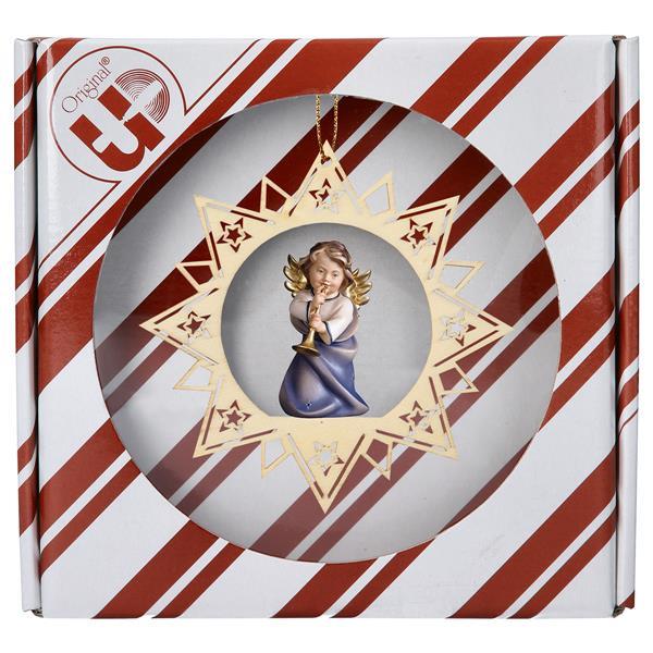 Heart Angel with trumpet Stars Star + Gift box - Colored