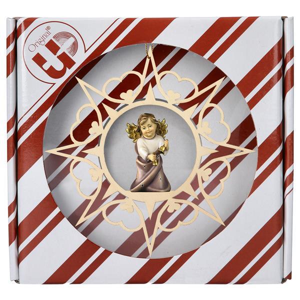 Heart Angel with bells Moon Star + Gift box - Colored