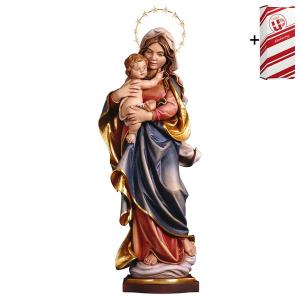 Vierge à l enfant des Alpes avec Auréole 12 étoiles en laiton + boîte cadeau