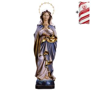 Nuestra Señora de la Inmaculada Concepcion con Aureola 12 estrellas latón +Caja regalo