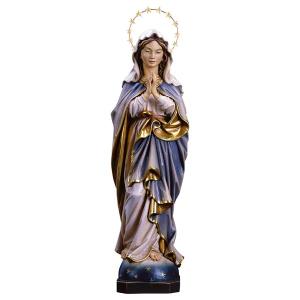 Vierge Immacolata priant avec Auréole 12 étoiles en laiton