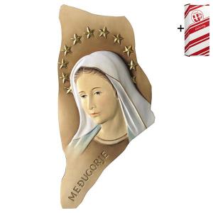 Relief Our Lady of Medjugorje with Aura + Gift box