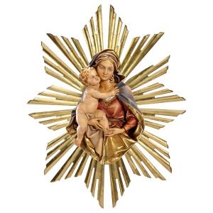 Buste de la Vierge à l enfant à accrocher avec Auréole