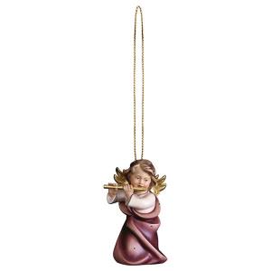 Herzengel mit Flöte mit Goldfaden