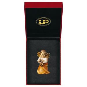 Heart Angel with lantern with gold string + Case