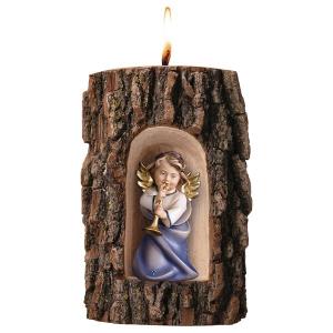 Heart Angel with trumpet in Grotto elm with candle