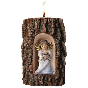 Heart Angel with heart in Grotto elm with candle