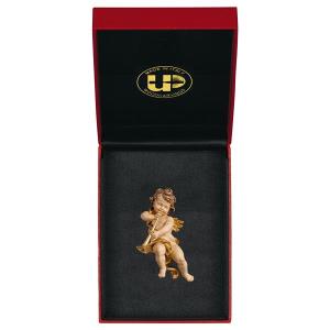 Cherub with trumpet with gold string + Case