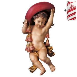 Cardinal cherub + Gift box