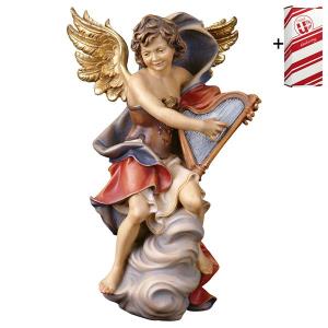 Angel on cloud with harp + Gift box