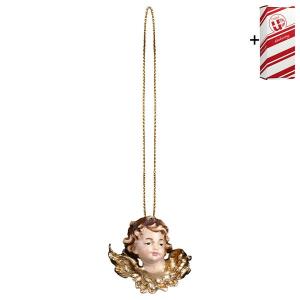 Angel head left side with gold string + Gift box