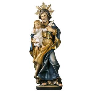 St. Joseph avec l enfant et lys avec Auréole