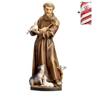 St. François de Assise avec des animaux + Coffret cadeau
