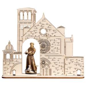St. François d Assise avec des animaux + basilique
