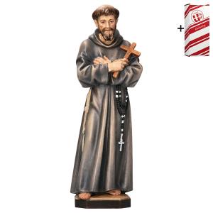 S. Francisco de Asis con cruz fraile Conventual + Caja regalo