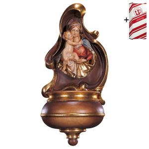 Bénitier avec Buste de la Vierge à le enfant à accrocher + Coffret cadeau