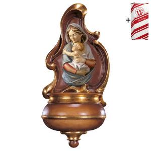 Bénitier avec Buste de la Vierge à le enfant à suspendre + Coffret cadeau