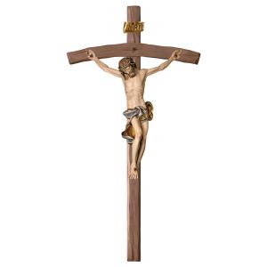 Crucifix Baroque Cross bent Linden wood carved
