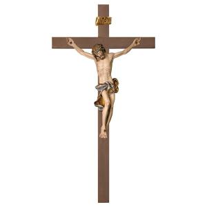 Crocifisso Barocco Croce liscia Legno di tiglio scolpito