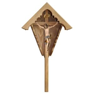 Crucifix baroque Croix de champs à travée Épicéa