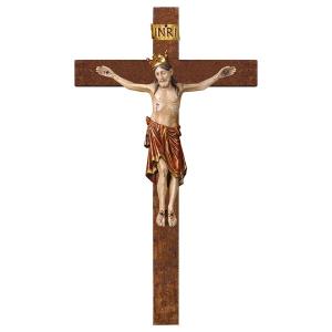 Crucifijo Románico con corona Cruz derecha