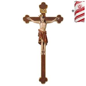 Crocifisso Romanico con corona Croce Barocca + Box regalo