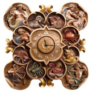 Clock with zodiac