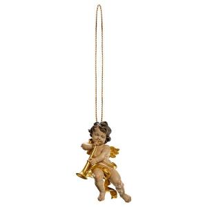 Cherub with trumpet with gold string