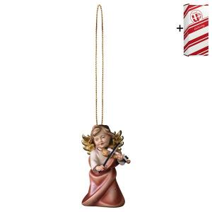 Heart angel with violine with gold string + Gift box