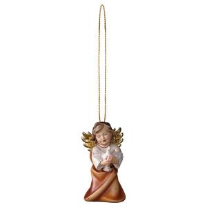 Heart angel with dove with gold string
