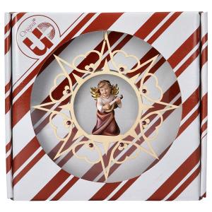 Heart Angel with lute Heart Star Crystal + Gift box
