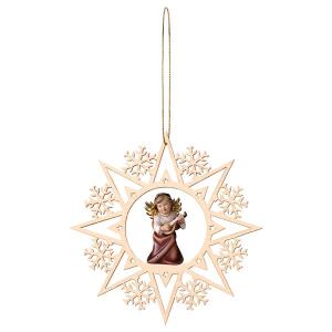 Ángel Corazón con laúd Estrella Cristal