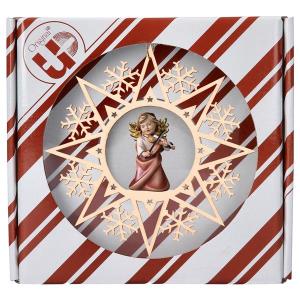 Heart Angel with violine Crystal Star + Gift box