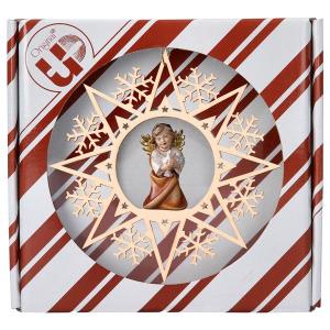 Heart Angel with dove Crystal Star + Gift box