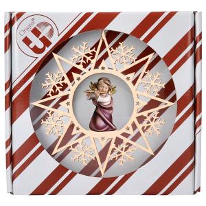 Heart Angel with flute Crystal Star + Gift box