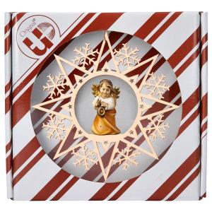 Heart Angel with lantern Crystal Star + Gift box
