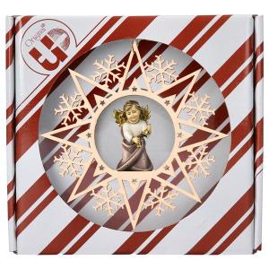 Heart Angel with bells Crystal Star + Gift box