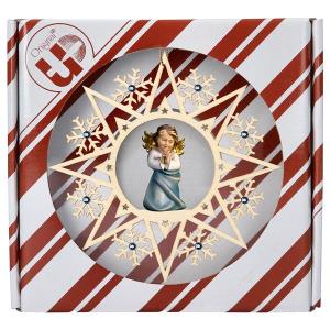 Heart Angel praying Crystal Star Crystal + Gift box