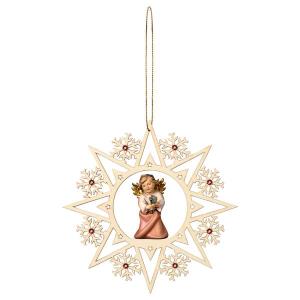 Heart Angel with four-clover Crystal Star Crystal