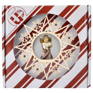 Heart Angel with bells Crystal Star Crystal + Gift box