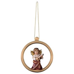 Heart Angel with lute Wood sphere