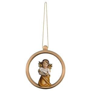 Heart Angel with notes Wood sphere