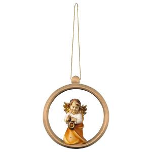 Heart Angel with lantern Wood sphere