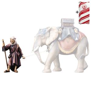 UL Elefantentreiber stehend + Geschenkbox