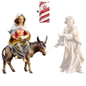 UL S. Maria en asno con Niño Jesús & pergamino + Caja regalo
